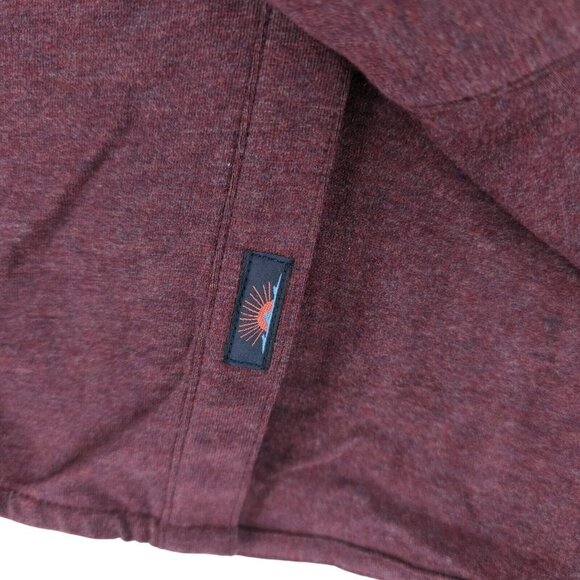 NWT Faherty Stretch Knit Shirt Burgundy Melange Pima Cotton Tencel Men's Size XS - Picture 5 of 7